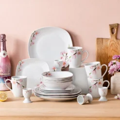 VEWEET Porzellan Kombiservice 'Annie', 40 Teilig Geschirrservice Für 8 Personen, Frühstückservice Mit Je 8 Eierbecher, Kaffeebecher 350 Ml, Müslischalen, Dessertteller Und Flachteller -Esstisch Lieferungen Rabatte 026236d6302e1788c9321b9f26fc347c