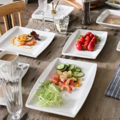 MALACASA 32 Tlg. Kombiservice, Serie BLANCE Cremeweiß Porzellan Geschirrset Mit Servierplatte -Esstisch Lieferungen Rabatte 02b9b6da6e3b220c751bc26e9c5399fd