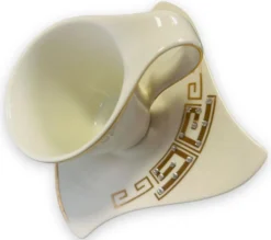 12-teiliges Medusa Mäander Kaffeeservice Mit Goldschliff Kaffeetassen Für 6 Personen 6 Tassen + 6 Untertassen Weiß-Gold Genießen Servieren Kaffee -Esstisch Lieferungen Rabatte 040ac3d37f0626a8fece420a61c42ec2