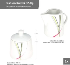 Kombiservice 62 Tlg. Fashion, Eckige Form -Esstisch Lieferungen Rabatte 05c1153d2b8f1626d34be925d2d559af