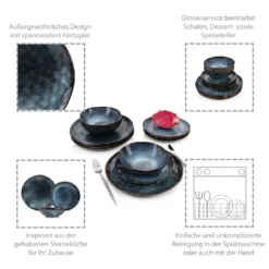 Sänger SÄNGER Steingut Geschirrset Tokio, Tafelservice 12 Teilig Für 4 Personen -Esstisch Lieferungen Rabatte 09f6ce02442b991d537cf10912f442f2