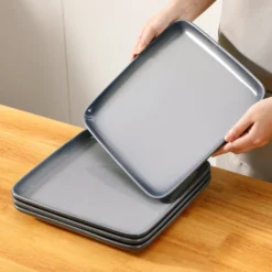 LOVECASA Tafelservice, 4-tlg Set Quadratische Speiseteller Aus Steingut, Flachteller, Frühstücksteller Für 4 Personen, Grau -Esstisch Lieferungen Rabatte 0dc6e2a61a48d6a3b2c6b715dae9d4dd