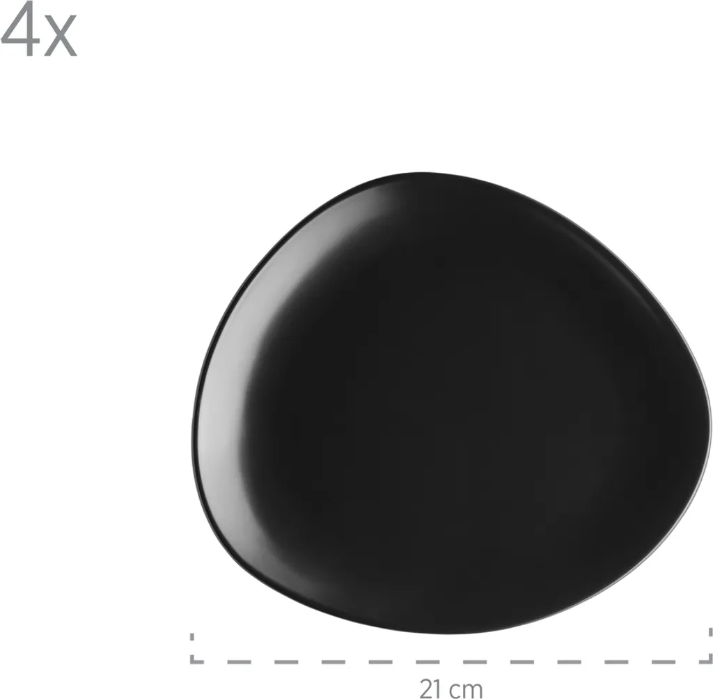 Mäser 931730 Kombiservice Glendale Für 4 Personen, Steinzeug, Schwarz (1 Set, 16-teilig) 6 Mäser 931730 Kombiservice Glendale Für 4 Personen, Steinzeug, Schwarz (1 Set, 16-teilig) – Bild 4