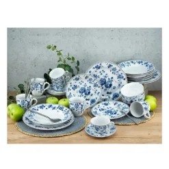 CreaTable 22543 Kombiservice Royal Blue Flower Für 4 Personen, Porzellan, Mehrfarbig (1 Set, 16-teilig) -Esstisch Lieferungen Rabatte 10b3a2021962fb85a9126809f0919117