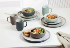 Ritzenhoff & Breker JASPER Kaffeeservice 12-tlg., Geschirrset, Service, Rund, Steinzeug, Grau, 407648 -Esstisch Lieferungen Rabatte 10edd39e783f01c8a85b3c560eb75ac1