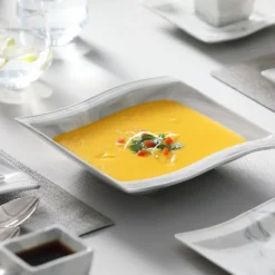 MALACASA, Serie Flora, 60 Tlg. Marmor Porzellan Geschirrset Kombiservice Tafelservice Mit Je 12 Kaffeetassen, 12 Untertassen, 12 Dessertteller, 12 Suppenteller Und 12 Flachteller -Esstisch Lieferungen Rabatte 1294d38c957b7507885a4e5461b29ad3