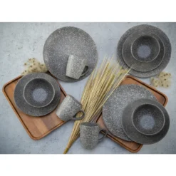 CreaTable 23770 Kombiservice Granit Für 4 Personen, Steinzeug (1 Set, 16-teilig) -Esstisch Lieferungen Rabatte 13d461518cebee28637d3a27958f3b51