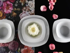 CreaTable 13915 Kombiservice Square Für 4 Personen, Porzellan, Weiß (1 Set, 16-teilig) -Esstisch Lieferungen Rabatte 14ff24917943c5828bf5d7d3b475180b