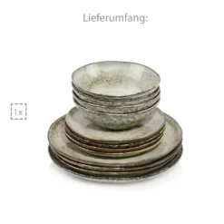 Sänger SÄNGER Steingut Geschirrset Pompei, Tafelservice 12 Teilig Für 4 Personen -Esstisch Lieferungen Rabatte 16ffecf1029ce270d4176c8e5172fd75