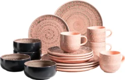 Mäser 931743 Kombiservice Spicy Market Für 4 Personen, Steingut, Rosa (1 Set, 16-teilig) -Esstisch Lieferungen Rabatte 17e6ce2da9572960f71611775c438680