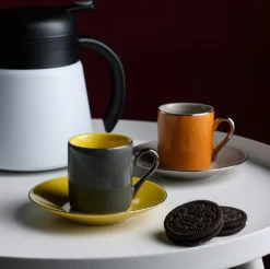 Artvigor, Porzellan Kaffeeservice, Bunt 12 Teilig Kaffee Set, Mit 6 Espressotassen 80 Ml, 6 Untertassen, Mehrfarbig -Esstisch Lieferungen Rabatte 1b76d9e90f39b905d9c1b3d8ae9e45ba