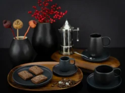 CreaTable 22978 Kombiservice Uno BLACK Für 4 Personen, Steinzeug, Schwarz (1 Set, 16-teilig) -Esstisch Lieferungen Rabatte 1cb30474551456f7e65c455b1977d52e