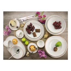 CreaTable 20317 Kombiservice Vintage Nature Für 4 Personen, Porzellan, Weiß (1 Set, 16-teilig) -Esstisch Lieferungen Rabatte 1efe0b6999ae6e6625b9d61c6a2709f3