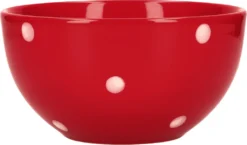 Emily 18tlg Frühstücksset 6 Personen Rot Weiße Punkte Teller Kaffeebecher Schalen Geschirrset -Esstisch Lieferungen Rabatte 251e03f24b5bdae7b51e7ee5b6e38f14