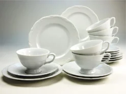 CreaTable 16028 Kaffeegarnitur Maria Theresia Für 1 Personen + Uni, Porzellan, Weiß (1 Set, 3-teilig) -Esstisch Lieferungen Rabatte 2743d159c86cd3775cdae80906cf87c2