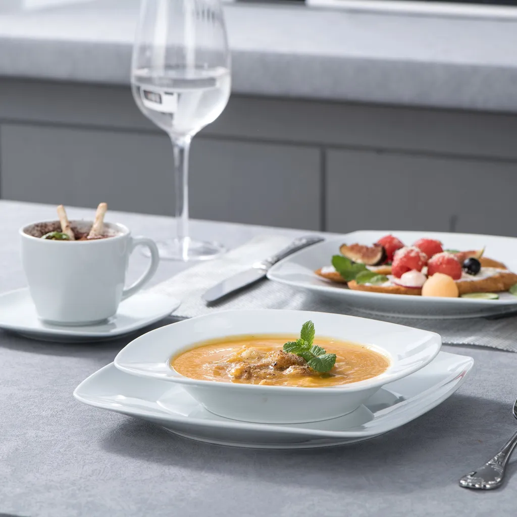 Malacasa Serie Julia, Tafelservice 60-teilig Kombiservice Porzellan Geschirrset Mit Kaffeetassen, Unterteller, Kuchenteller, Suppenteller Und Flachteller, Kaffeeservice Für 12 Personen 7 Malacasa Serie Julia, Tafelservice 60-teilig Kombiservice Porzellan Geschirrset Mit Kaffeetassen, Unterteller, Kuchenteller, Suppenteller Und Flachteller, Kaffeeservice Für 12 Personen – Bild 5