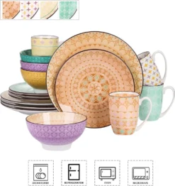 Vancasso Tafelservice Porzellan, Tulip Elegantes Geschirrset, 48 Teilig Kombiservice Mit Speiseteller, Dessertteller, Müslischalen Und Kaffeebecher Für 12 Personen -Esstisch Lieferungen Rabatte 2c11573ddb2a1104ab588d054638d2ab