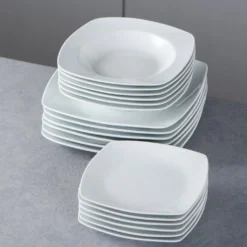 MALACASA, Serie Julia, 36 Tlg. Set Porzellan Geschirrset Tafelservice Mit Kuchenteller, Flachteller Und Suppenteller Für 12 Personen -Esstisch Lieferungen Rabatte 2d64607e214485f5b0baf6577235a3bc