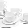 Weissestal DE000001 Tavola Kaffeeservice, Weiß, 18-teilig (1 Set) -Esstisch Lieferungen Rabatte 2da3cb772a8228445f621f2e66521ea9