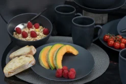 CreaTable 23145 Kombiservice Soft Touch Black Für 4 Personen, Steinzeug, Schwarz (1 Set, 16-teilig) -Esstisch Lieferungen Rabatte 2f3ab865cc171349e1d9bfd10318026d