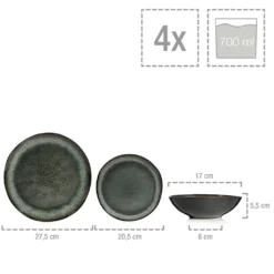 Sänger SÄNGER Steingut Geschirrset Kopenhagen, Tafelservice 12 Teilig Für 4 Personen -Esstisch Lieferungen Rabatte 330d8b01bd554bbaa5bf97f67686e2c1