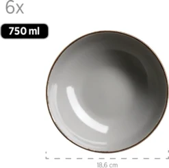 Mäser 931628 Kombiservice Metallic RIM Für 6 Personen, Steinzeug, Grau (1 Set, 24-teilig) -Esstisch Lieferungen Rabatte 339ba646d979e7ab15f52614ad46321f