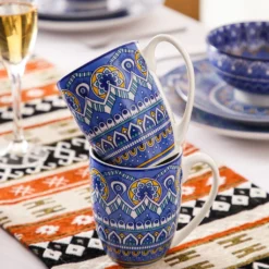 Vancasso Tafelservice Porzellan, Mandala 16 Teiliges Essgeschirr Kombiservice, Handbemaltes Geschirrset Für 4 Personen, Böhmischer Stil -Esstisch Lieferungen Rabatte 34a65c5387668ed2459e53c345012391