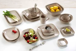 Kaffee- Und Tafelservice 60 Tlg. Casa Grau