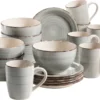 Mäser 931492 Lumaca Frühstück-Service Für 6 Personen Im Vintage Look, Handbemalte Keramik, Steingut, Rauchblau, 18-teilig (1 Set) -Esstisch Lieferungen Rabatte 417368f9a7e864ef82d7f5bbad669990