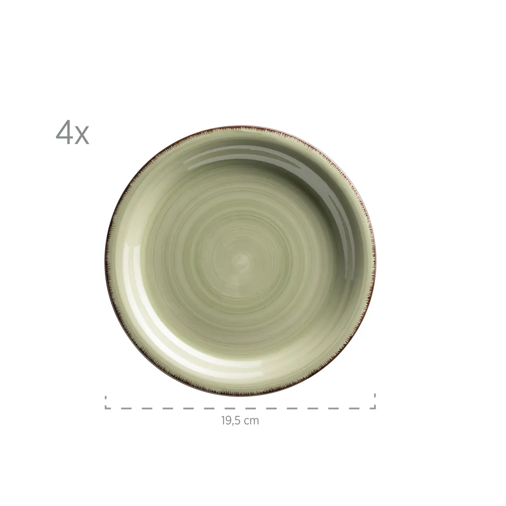 Mäser 931499 Lumaca Vintage Geschirr-Set Für 4 Personen, Handbemaltes Keramik Kombiservice, Steingut, Bunt, 16-teilig (1 Set) 5 Mäser 931499 Lumaca Vintage Geschirr-Set Für 4 Personen, Handbemaltes Keramik Kombiservice, Steingut, Bunt, 16-teilig (1 Set) – Bild 3