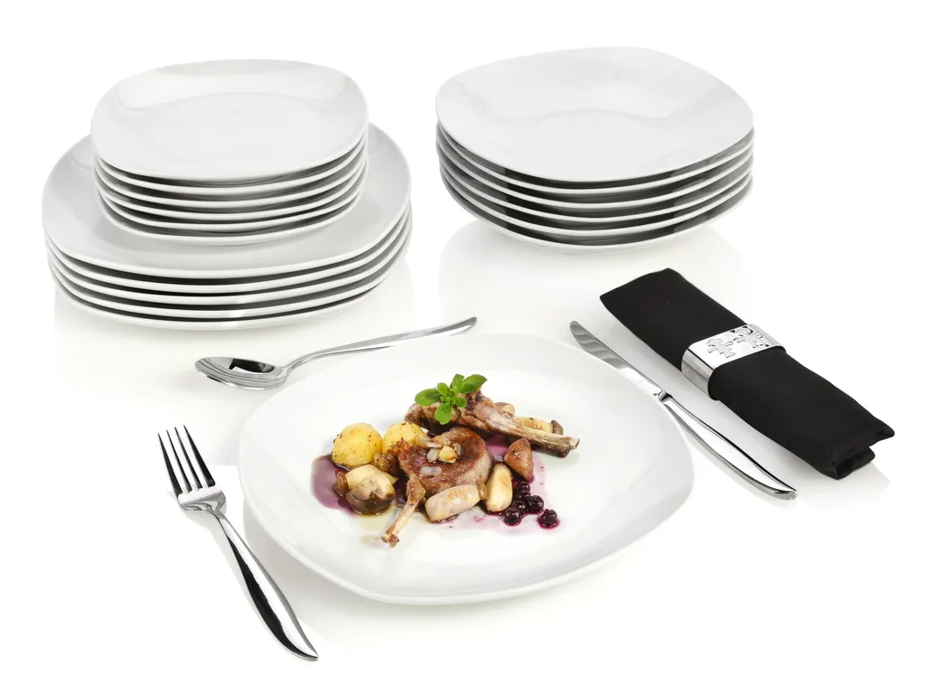 Tafelservice "Bilgola" By Sänger, 18 Teilig Für 6 Personen, Im Abgerundetem Design 3 Tafelservice "Bilgola" By Sänger, 18 Teilig Für 6 Personen, Im Abgerundetem Design