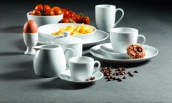 Mäser 102034 Kombiservice Alesia Für 6 Personen, Porzellan, Weiß (1 Set, 62-teilig) -Esstisch Lieferungen Rabatte 432711974a242b78cdd694722a657a9e