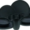 CreaTable 23860 Kombiservice Uno Für 4 Personen, Steinzeug, Schwarz (1 Set, 16-teilig) -Esstisch Lieferungen Rabatte 435bb488bef3d9fab88f3b352072bb3f