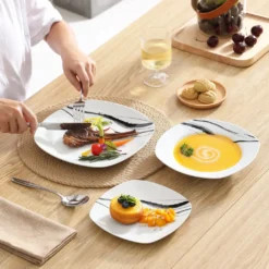 VEWEET, Tafelservice 'Teresa' Aus Porzellan, 36-teilig Geschirrset, Kombiservice Mit Dessertteller, Speiseteller Und Suppenteller 13 VEWEET, Tafelservice 'Teresa' Aus Porzellan, 36-teilig Geschirrset, Kombiservice Mit Dessertteller, Speiseteller Und Suppenteller -Esstisch Lieferungen Rabatte 4476b60d24828eeaafd549ccc0a16d8d