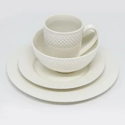 Porzellan Geschirr Set Weiß Für 4 Personen 16-teiliges Tafelservice Kombiservice -Esstisch Lieferungen Rabatte 453a20de21ccc991931881f914935c71