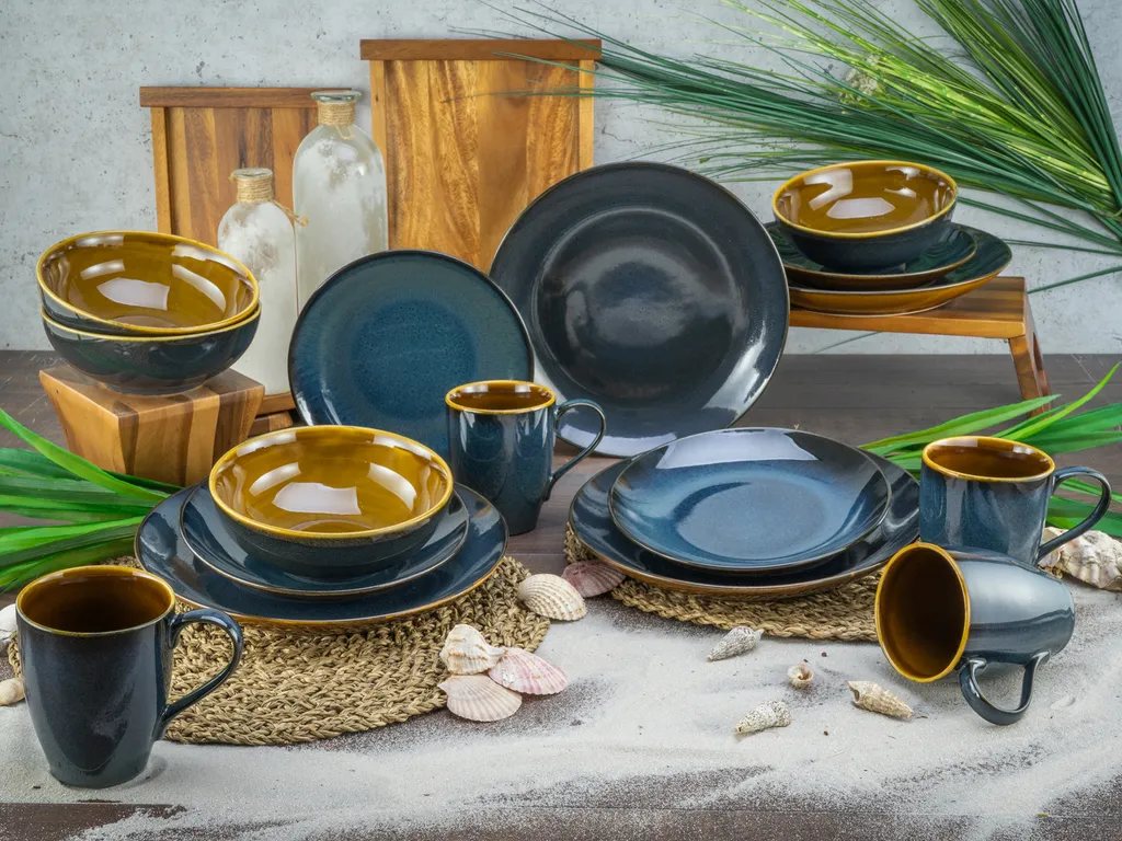 CreaTable 22861 Kombiservice Mallorca Für 4 Personen, Steinzeug, Mehrfarbig (1 Set, 16-teilig) 4 CreaTable 22861 Kombiservice Mallorca Für 4 Personen, Steinzeug, Mehrfarbig (1 Set, 16-teilig) – Bild 2