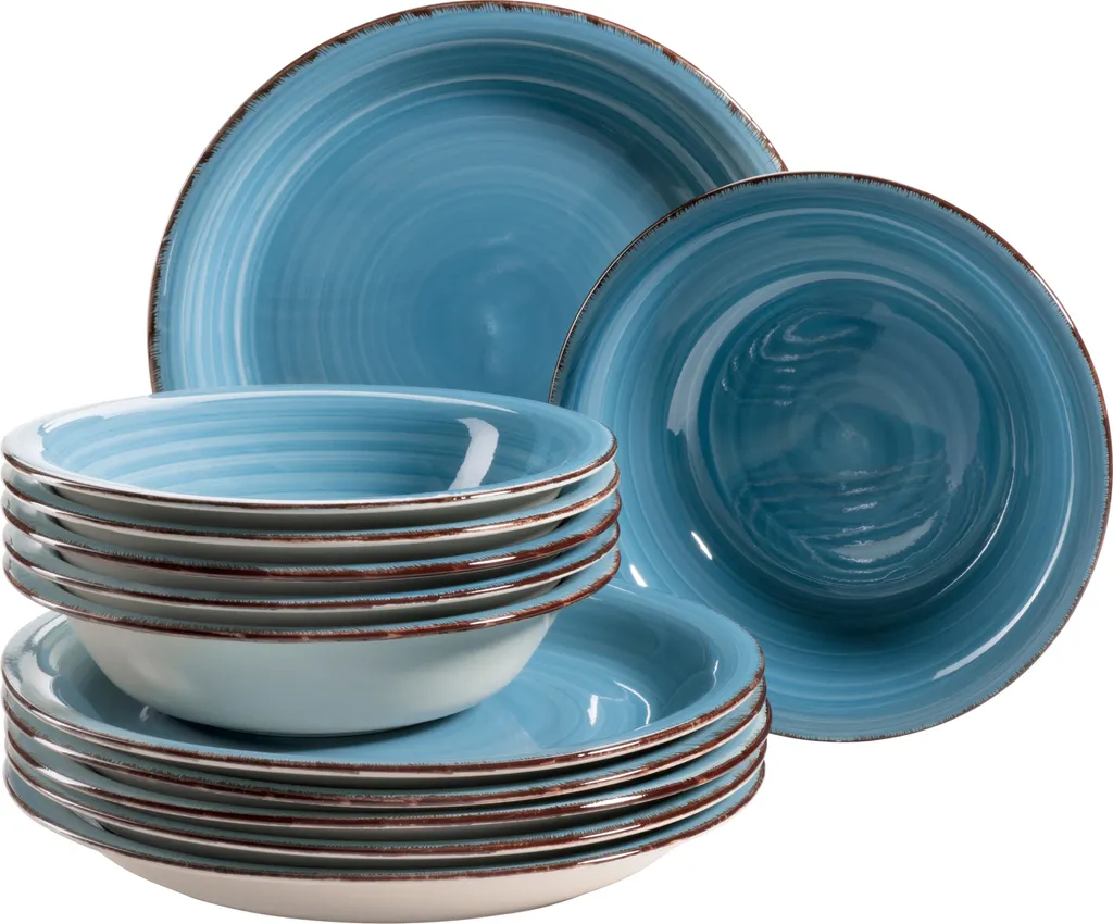 Mäser 931602 Tafelservice Lumaca Für 6 Personen, Steingut, Dunkelblau (1 Set, 12-teilig) 3 Mäser 931602 Tafelservice Lumaca Für 6 Personen, Steingut, Dunkelblau (1 Set, 12-teilig)