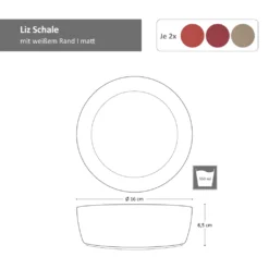 Liz 18tlg Frühstücksset Für 6 Steingut Sand Rot Terracotta Schale Teller Becher -Esstisch Lieferungen Rabatte 4d62b77fca55bb5cd7bed95bddb5ce1f