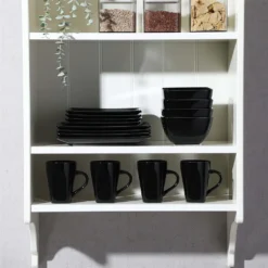 Vancasso Tafelservice »SOHO« 16-tlg. Porzellan Teller Set, Kombiservice Tafelset Mit Kaffeetassen, Müslischalen, Schwarz -Esstisch Lieferungen Rabatte 525f3b1073c444b1935b76bf5632b31b