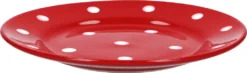 Emily 18tlg Frühstücksset 6 Personen Rot Weiße Punkte Teller Kaffeebecher Schalen Geschirrset -Esstisch Lieferungen Rabatte 5370a821260996aa4d085c3481c13675