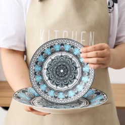 Tafelservice VEWEET, 18 Teiliges Geschirrset Aus Porzellan, AUDRIE Serie, Mit Je 6 Müslischale, Dessertteller Und Flachteller Für 6 Personen -Esstisch Lieferungen Rabatte 54ee5169a4a65ef8f5144de6134aead3