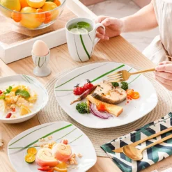 VEWEET Porzellan Tafelservice 'Aviva' 100-teilig Set, Kombiservice Mit Dessertteller, Speiseteller, Suppenteller, Müslischalen, Kaffeebecher, Kaffeetassen Set, Eierbecher, Milch- Und Zuckerset -Esstisch Lieferungen Rabatte 552a9ea1fe318035c3cc83d708df5011