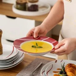 MALACASA, Serie Felisa, 36 Tlg. Set Porzellan Geschirrset Tafelservice Mit 12 Speiseteller, 12 Dessertteller, 12 Suppenteller Für 12 Personen -Esstisch Lieferungen Rabatte 55b0b2dba33f37d2297626c02517e64e