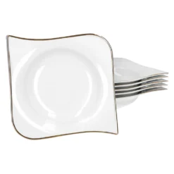 30tlg Geschirrset Silverline Kombi 6Pers Gold Kaffee Unterteller Kuchen/Speiseteller Suppenschale -Esstisch Lieferungen Rabatte 566102df8343170a2e95862cdabfc6d9