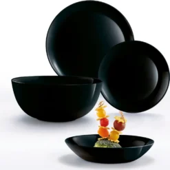 Geschirr Luminarc 9311622 Schwarz Gehärtetes Glas (19 Pcs) -Esstisch Lieferungen Rabatte 576cb2bbe7bf7a636b91cf5dc929cedb