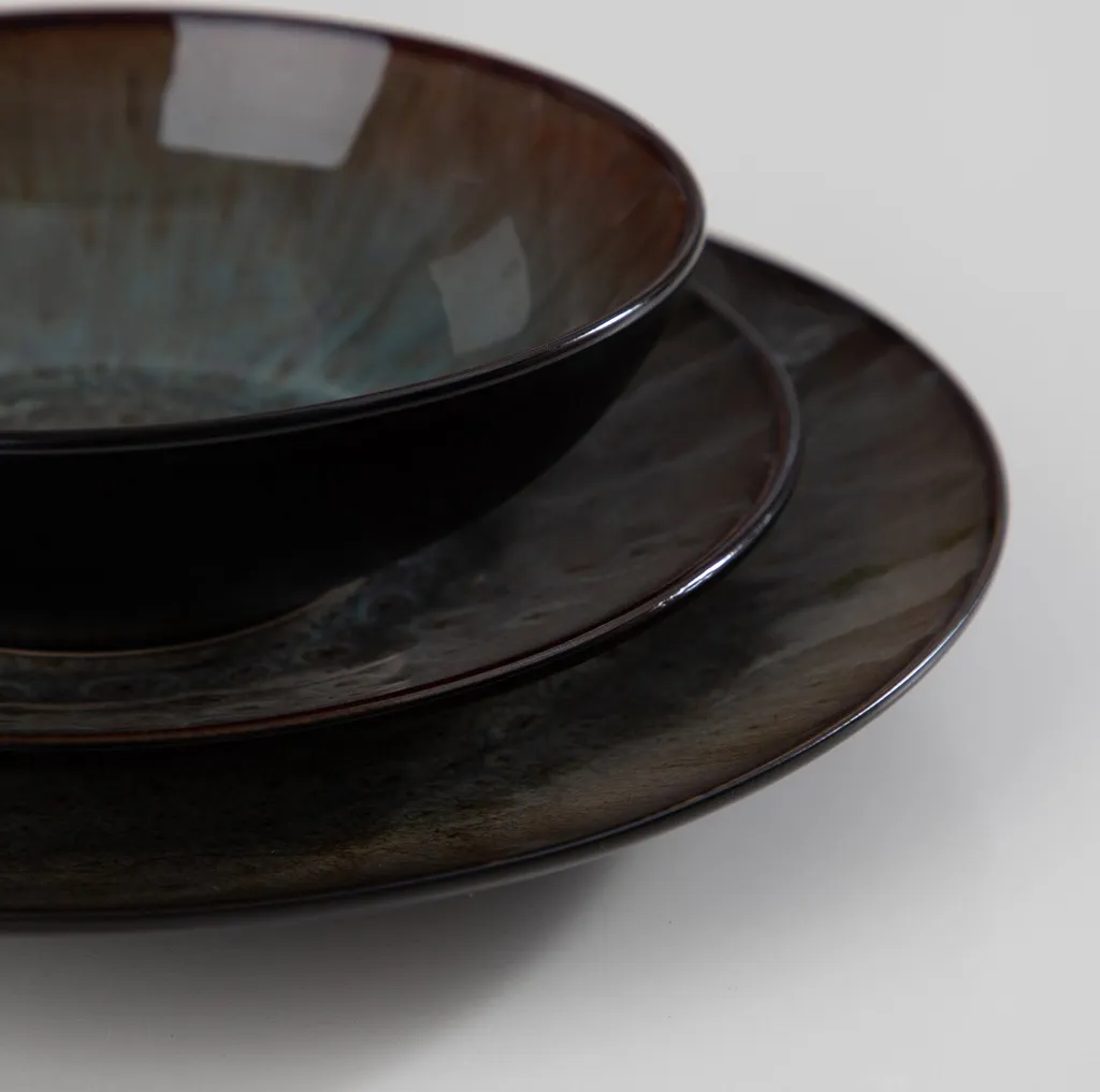 Tafelservice Steinzeug, Vancasso 16-St BUBBLE Kombiservice, Geschirrset Mit Müslischalen, Kaffeetassen, Dessertteller Und Speiseteller Für 4 Personen, Vintage 5 Tafelservice Steinzeug, Vancasso 16-St BUBBLE Kombiservice, Geschirrset Mit Müslischalen, Kaffeetassen, Dessertteller Und Speiseteller Für 4 Personen, Vintage – Bild 3