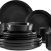 Mäser 931961 Kombiservice Alenia Für 4 Personen, Steinzeug, Schwarz (1 Set, 16-teilig) -Esstisch Lieferungen Rabatte 5bc51b95b5381ec35551c4c0136bd5cf