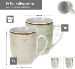 24tlg. Kombiservice Pur 6Pers Kaffeebecher Müslischale Kuchenteller + Speiseteller Flach Porzellan -Esstisch Lieferungen Rabatte 5ef41c113c3d970426a0db8c0eb5179e