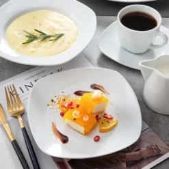 MALACASA, Serie Elisa, 100-teilig Tafelservice, Porzellan Kombiservice Mit Speiseteller, Suppenteller, Eierbecher, Kaffeetassen, Müslischalen, Dessertteller Für 12 Personen Grauweiß -Esstisch Lieferungen Rabatte 67ec982b75b177dd2fe5bc7c11c1b5b2