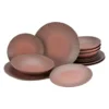 CreaTable 22489 Tafelservice Vesuvio Für 4 Personen, Steinzeug, Rot (1 Set, 12-teilig) -Esstisch Lieferungen Rabatte 692140e765d81ed5adf423b664c8a661